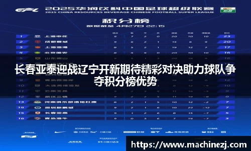 长春亚泰迎战辽宁开新期待精彩对决助力球队争夺积分榜优势
